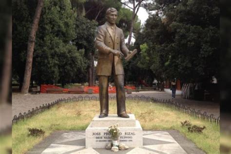 rizal monument in rome italy|The sun is always shining on a Jose Rizal monument .